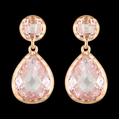 GEORGINI LUXE NOBILE PINK ROSE GOLD EARRINGS