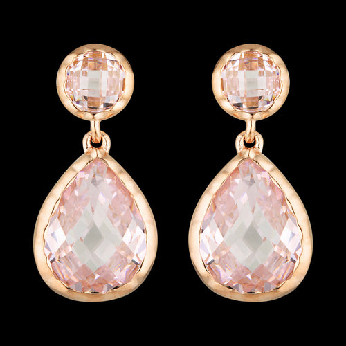 GEORGINI LUXE NOBILE PINK ROSE GOLD EARRINGS