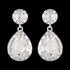 GEORGINI LUXE NOBILE SILVER CZ EARRINGS