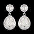 GEORGINI LUXE NOBILE SILVER CZ EARRINGS