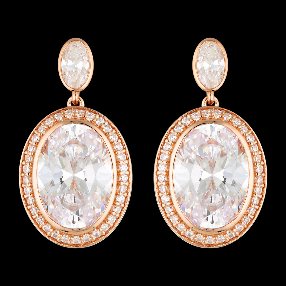 GEORGINI LUXE GRANDENZZA ROSE GOLD EARRINGS