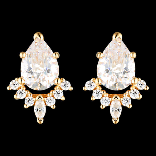 GEORGINI BRIDAL PENELOPE GOLD EARRINGS