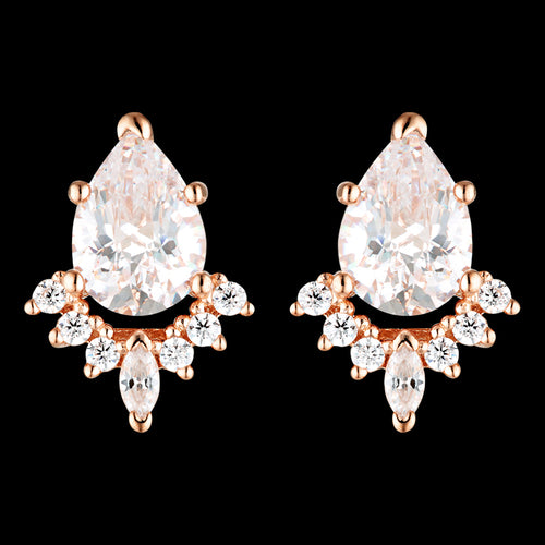 GEORGINI BRIDAL PENELOPE ROSE GOLD EARRINGS