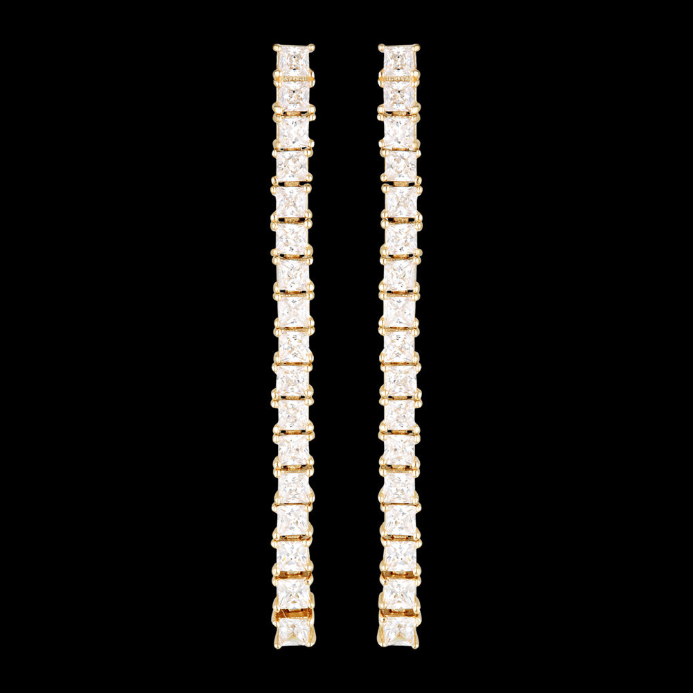 GEORGINI ICONIC BRIDAL VERA GOLD EARRINGS