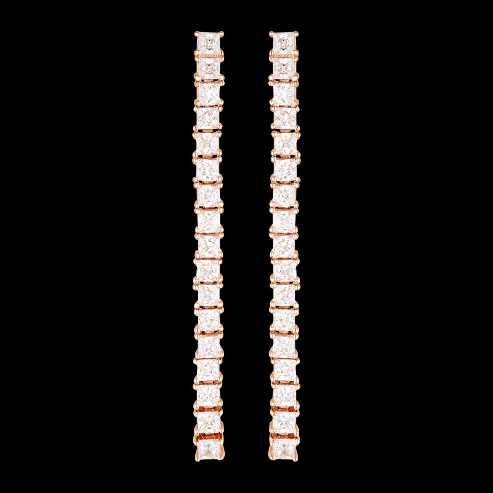 GEORGINI ICONIC BRIDAL VERA ROSE GOLD EARRINGS