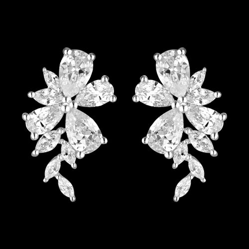 GEORGINI ICONIC BRIDAL HYACINTH SILVER EARRINGS