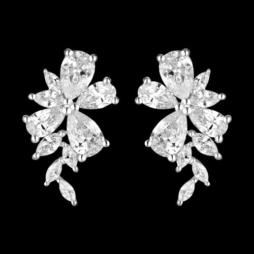 GEORGINI ICONIC BRIDAL HYACINTH SILVER EARRINGS