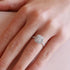 DIAMOND 9K WHITE GOLD CLUSTER RING - HAND VIEW