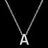 LETTER A INITIAL NECKLACE 9 CARAT WHITE GOLD | AUSTRALIA