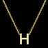 LETTER H INITIAL NECKLACE 9 CARAT YELLOW GOLD | AUSTRALIA