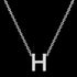 LETTER H INITIAL NECKLACE 9 CARAT WHITE GOLD | AUSTRALIA