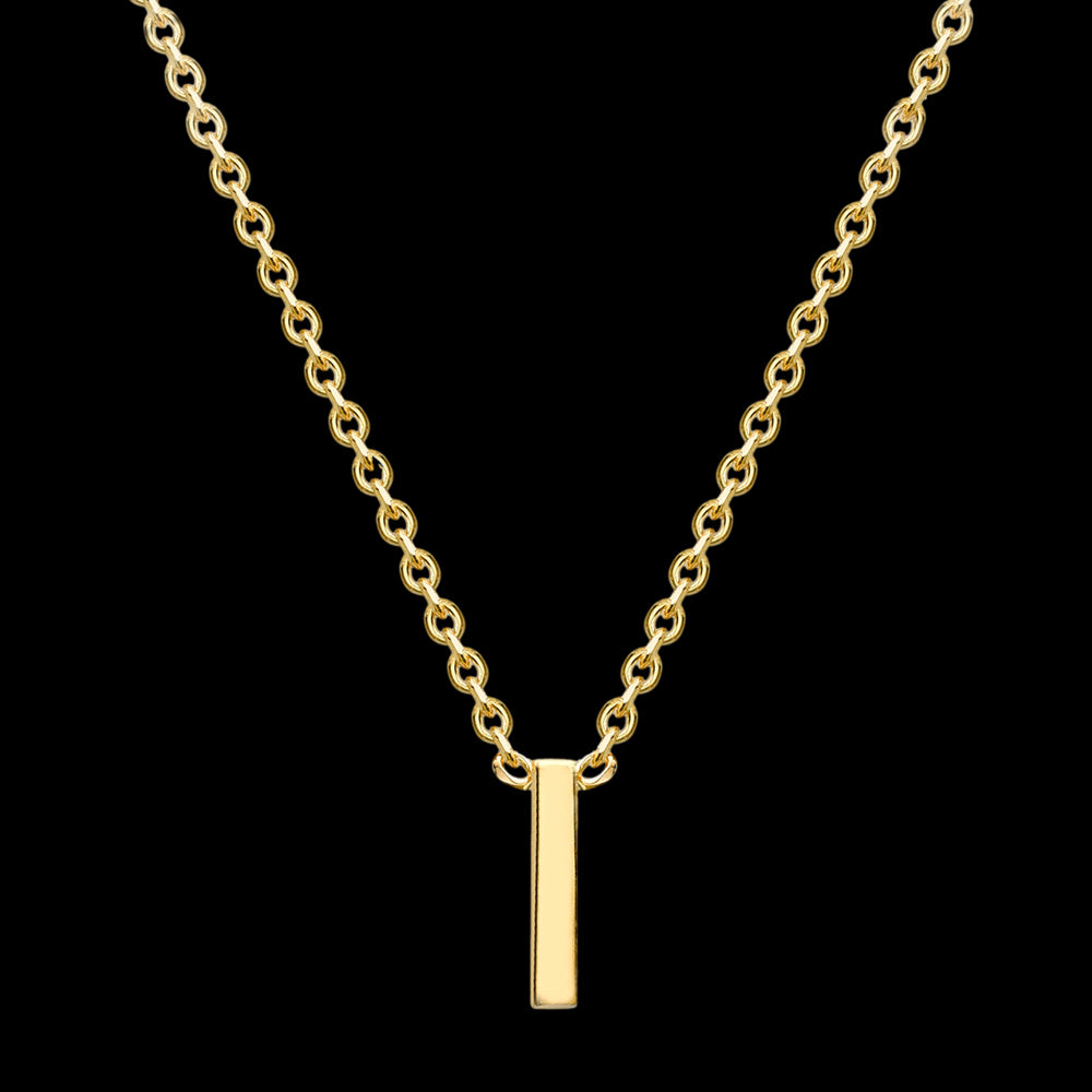 LETTER I INITIAL NECKLACE 9 CARAT YELLOW GOLD | AUSTRALIA