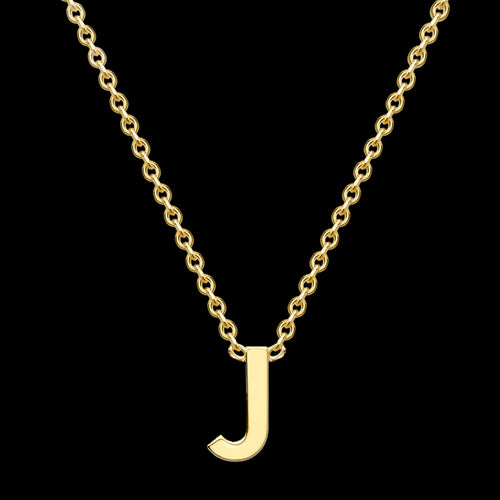 LETTER J INITIAL NECKLACE 9 CARAT YELLOW GOLD | AUSTRALIA