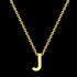 LETTER J INITIAL NECKLACE 9 CARAT YELLOW GOLD | AUSTRALIA