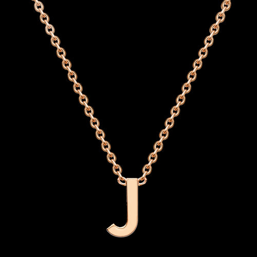 LETTER J INITIAL NECKLACE 9 CARAT ROSE GOLD | AUSTRALIA