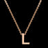 LETTER L INITIAL NECKLACE 9 CARAT ROSE GOLD | AUSTRALIA