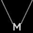 LETTER M INITIAL NECKLACE 9 CARAT WHITE GOLD | AUSTRALIA
