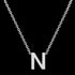 LETTER N INITIAL NECKLACE 9 CARAT WHITE GOLD | AUSTRALIA