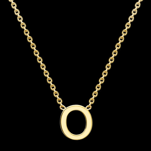 LETTER O INITIAL NECKLACE 9 CARAT YELLOW GOLD | AUSTRALIA