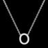 LETTER O INITIAL NECKLACE 9 CARAT WHITE GOLD | AUSTRALIA