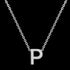 LETTER P INITIAL NECKLACE 9 CARAT WHITE GOLD | AUSTRALIA