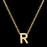 LETTER R INITIAL NECKLACE 9 CARAT YELLOW GOLD | AUSTRALIA