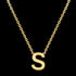 LETTER S INITIAL NECKLACE 9 CARAT YELLOW GOLD | AUSTRALIA