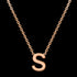 Letter S Initial Necklace 9 Carat Rose Gold | Australia