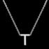 LETTER T INITIAL NECKLACE 9 CARAT WHITE GOLD | AUSTRALIA