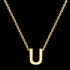 LETTER U INITIAL NECKLACE 9 CARAT YELLOW GOLD | AUSTRALIA