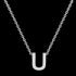 LETTER U INITIAL NECKLACE 9 CARAT WHITE GOLD | AUSTRALIA