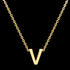 LETTER V INITIAL NECKLACE 9 CARAT YELLOW GOLD | AUSTRALIA