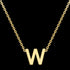 LETTER W INITIAL NECKLACE 9 CARAT YELLOW GOLD | AUSTRALIA