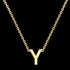 LETTER Y INITIAL NECKLACE 9 CARAT YELLOW GOLD | AUSTRALIA