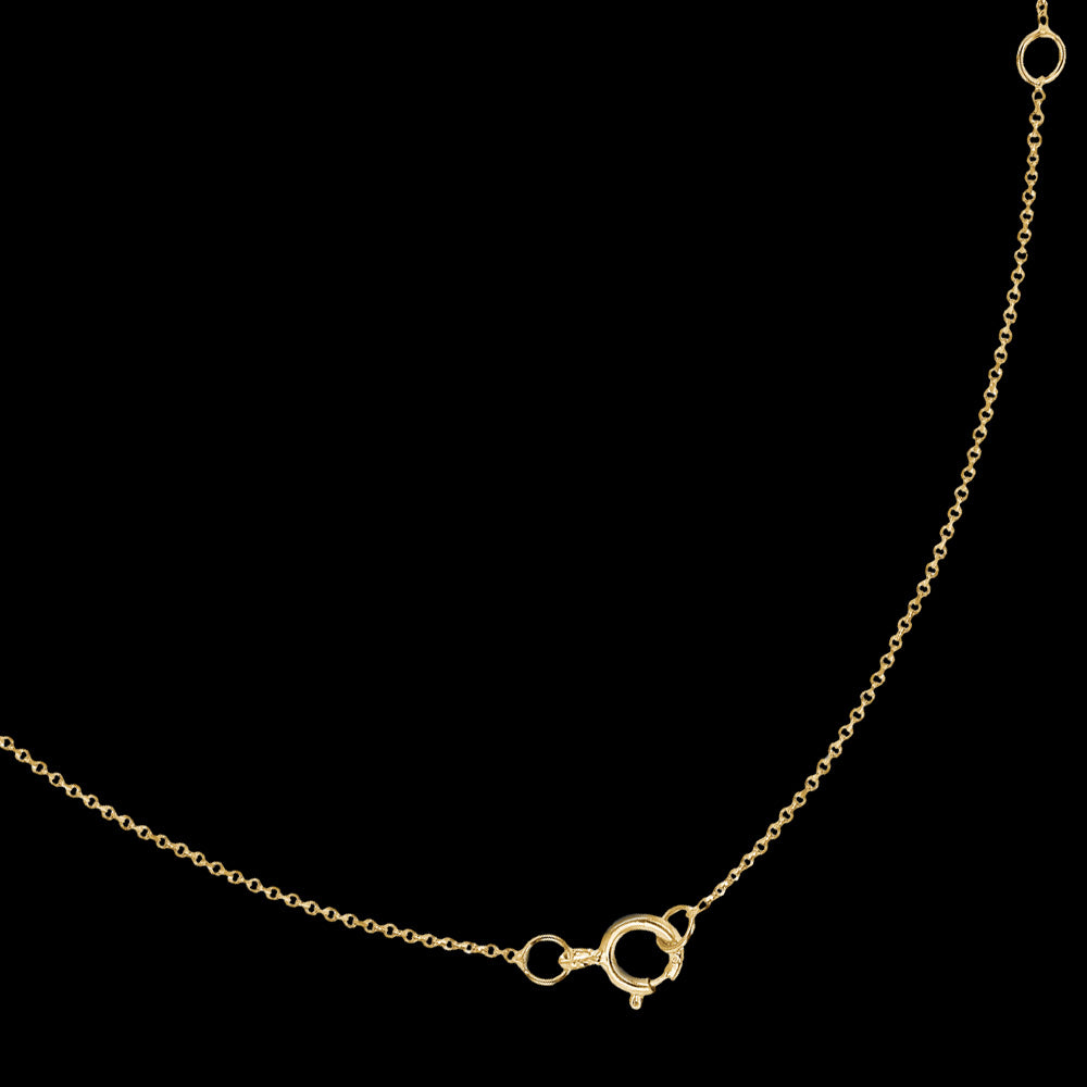 9 CARAT YELLOW GOLD LETTER W INITIAL NECKLACE