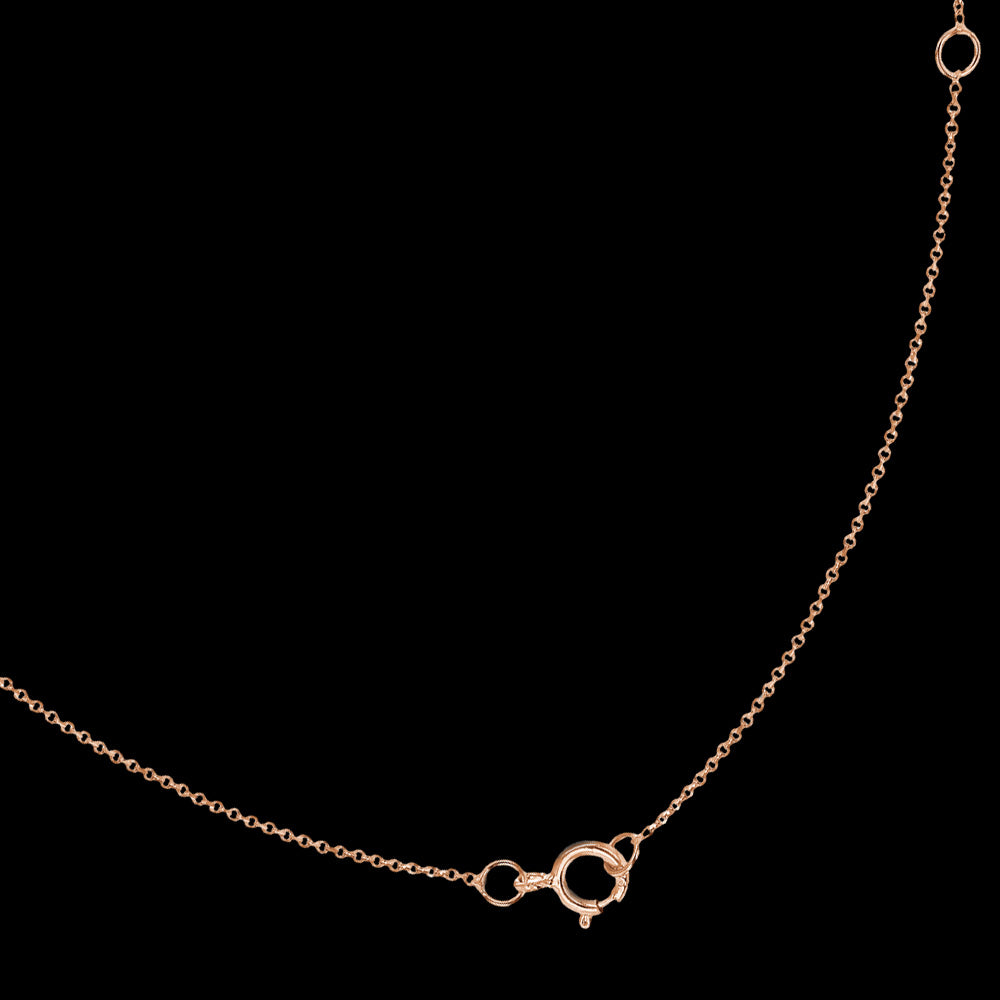 9 CARAT ROSE GOLD LETTER L INITIAL NECKLACE