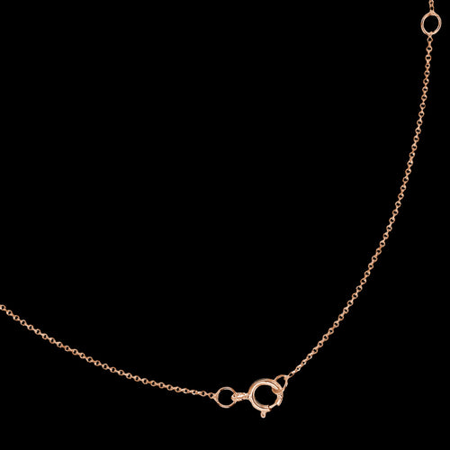 9 CARAT ROSE GOLD LETTER O INITIAL NECKLACE