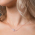 GEORGINI ICONIC BRIDAL HYACINTH ROSE GOLD NECKLACE - MODEL VIEW