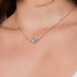 GEORGINI ICONIC BRIDAL HYACINTH SILVER NECKLACE - MODEL VIEW