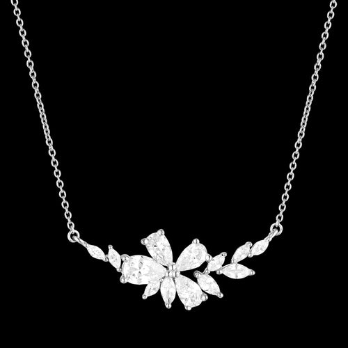 GEORGINI ICONIC BRIDAL HYACINTH SILVER NECKLACE