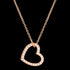 GEORGINI HERA ROSE GOLD HEART NECKLACE