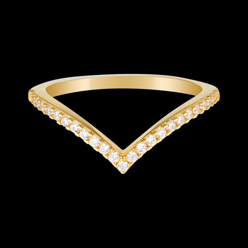 GEORGINI V CHEVRON GOLD RING