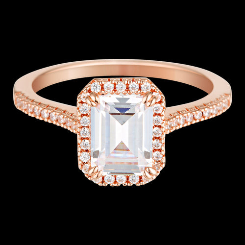 GEORGINI ICONIC BRIDAL VIOLET ROSE GOLD RING