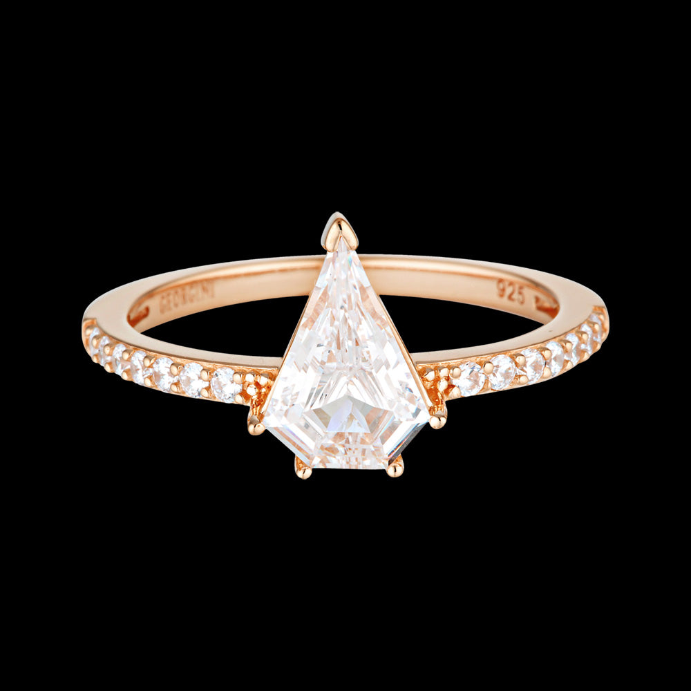 GEORGINI SHIELD ROSE GOLD RING