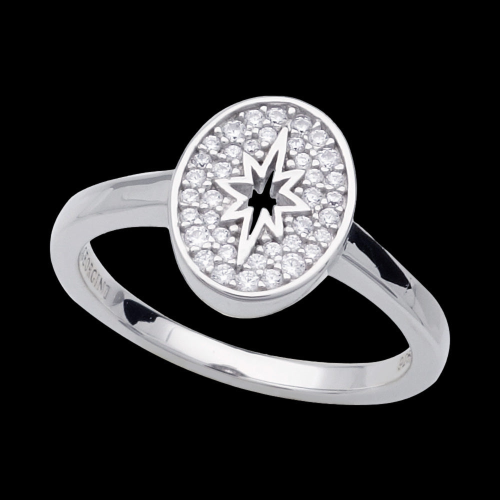 GEORGINI FOLLOW THE STAR SILVER RING