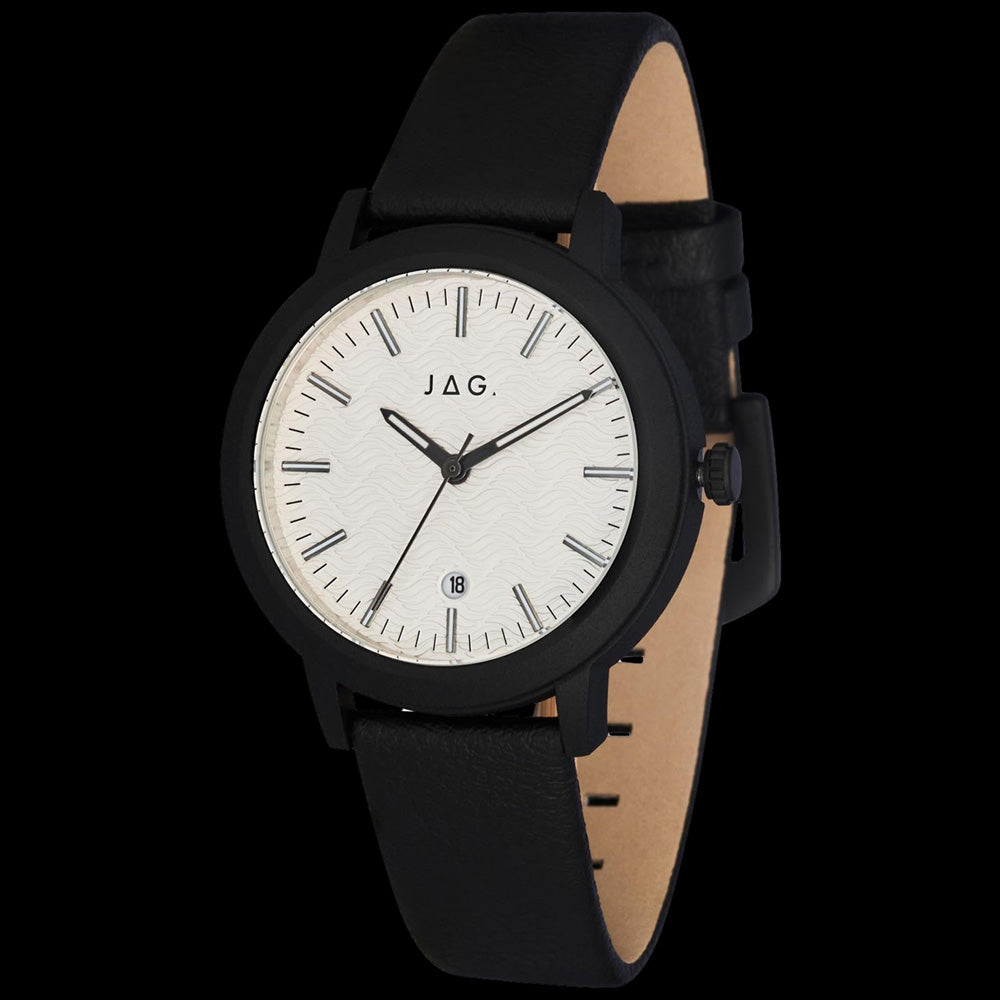 JAG BRONTE BLACK LOW IMPACT UNISEX WATCH - ANGLE VIEW