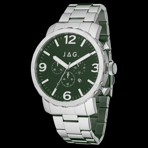 JAG FLYNN GREEN DIAL CHRONOGRAPH MEN'S WATCH - ANGLE VIEW