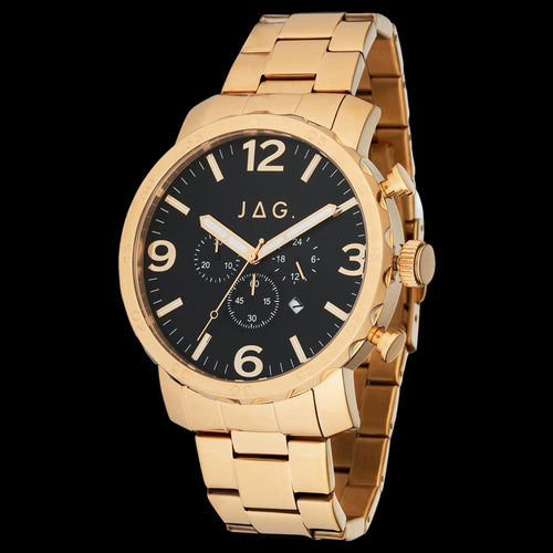 JAG FLYNN GOLD CHRONOGRAPH MEN'S WATCH - ANGLE VIEW