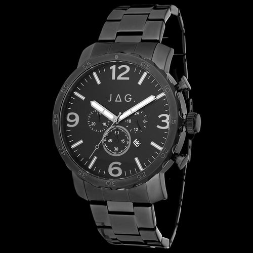 JAG FLYNN BLACK CHRONOGRAPH MEN'S WATCH - ANGLE VIEW