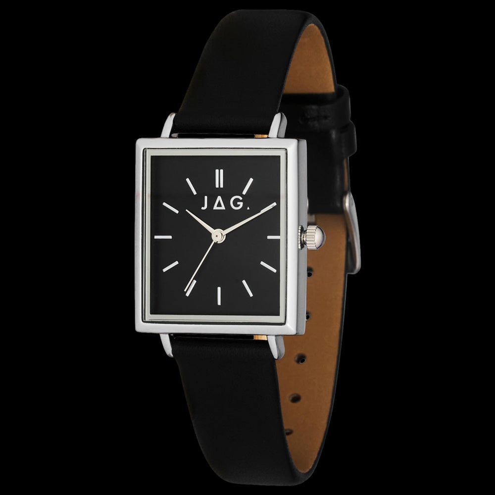 JAG AIRLIE BLACK LEATHER LADIES WATCH - ANGLE VIEW